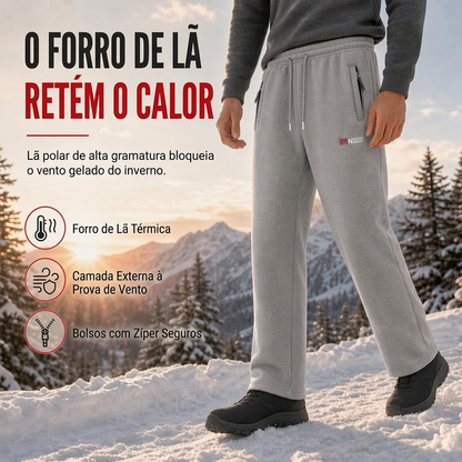 Calças de lã grossas e quentes unissex
