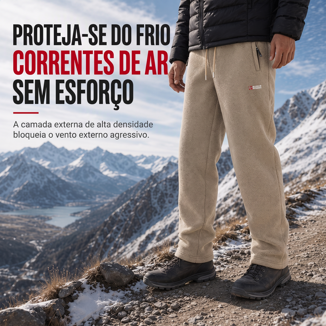 Calças de lã grossas e quentes unissex