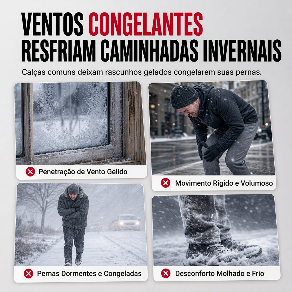 Calças de lã grossas e quentes unissex