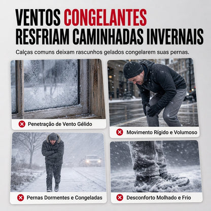 Calças de lã grossas e quentes unissex