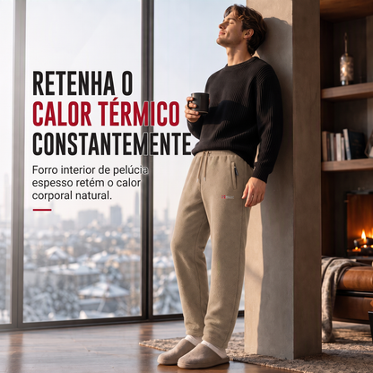 Calças de lã grossas e quentes unissex