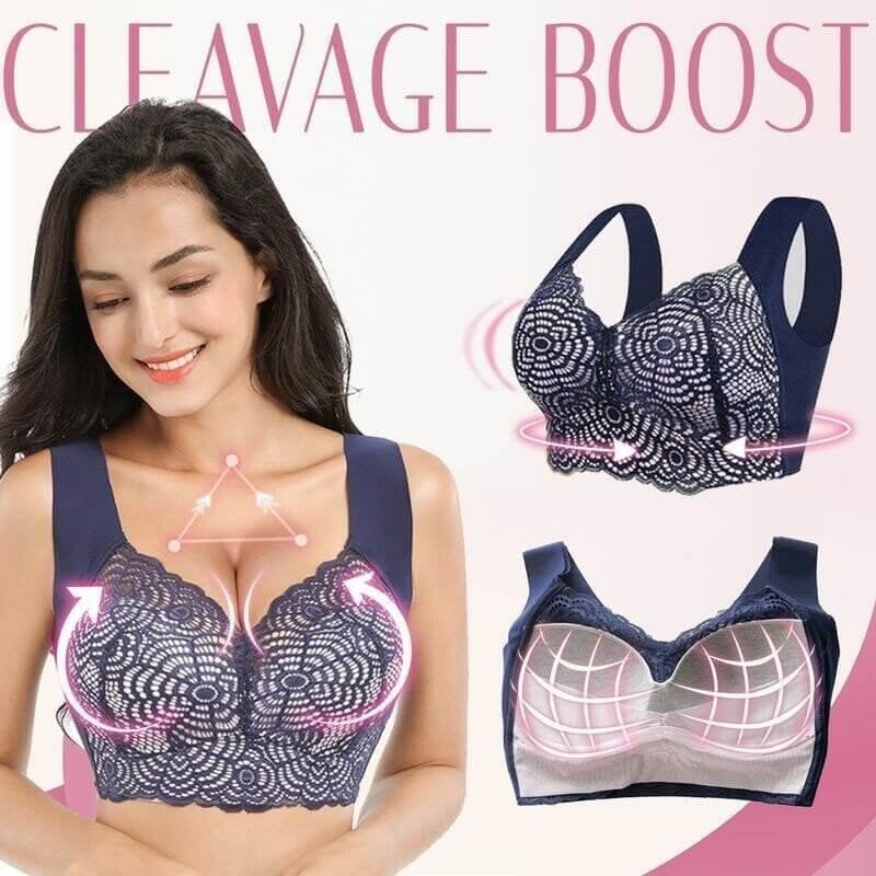 Sutiã Plus Size de Renda com Levantamento e Suporte Máximo