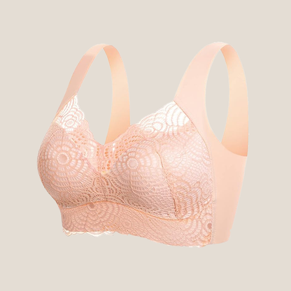 Sutiã Plus Size de Renda com Levantamento e Suporte Máximo