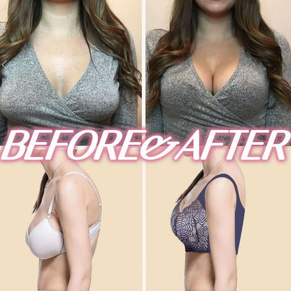 Sutiã Plus Size de Renda com Levantamento e Suporte Máximo