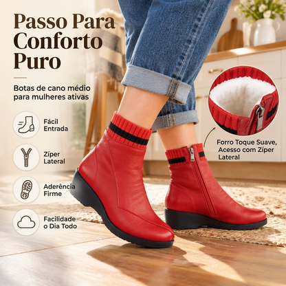 Botas Femininas Confortáveis, Quentes e Antiderrapantes