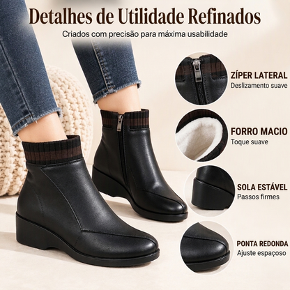 Botas Femininas Confortáveis, Quentes e Antiderrapantes