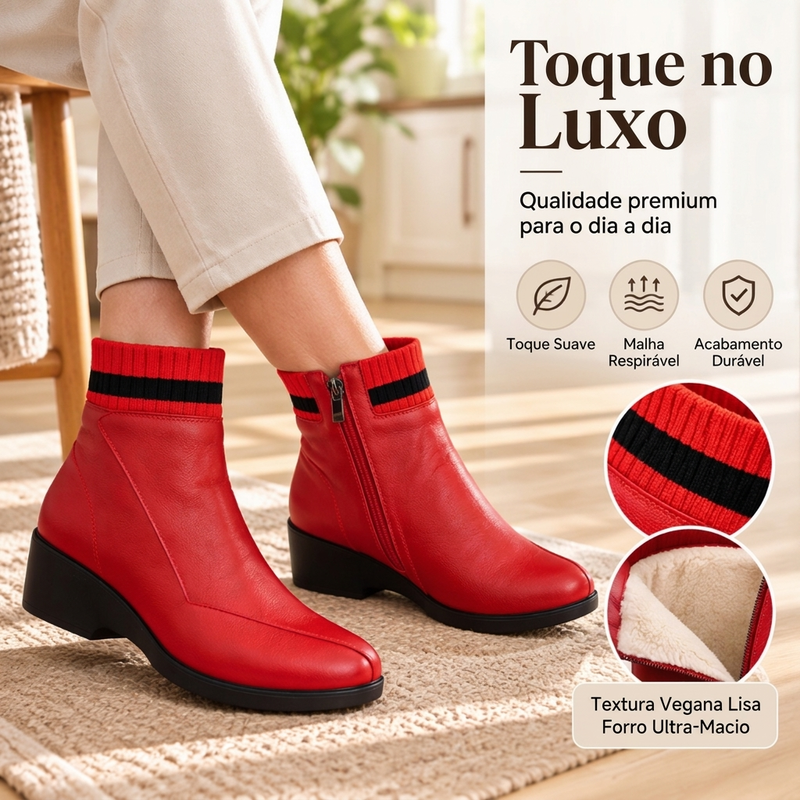 Botas Femininas Confortáveis, Quentes e Antiderrapantes