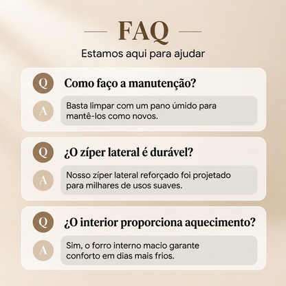 Botas Femininas Confortáveis, Quentes e Antiderrapantes