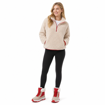 Botas de Neve de Inverno para Mulheres, Botas de Cano Médio Acolchoadas para Viagens ao Ar Livre, Tamanho Grande