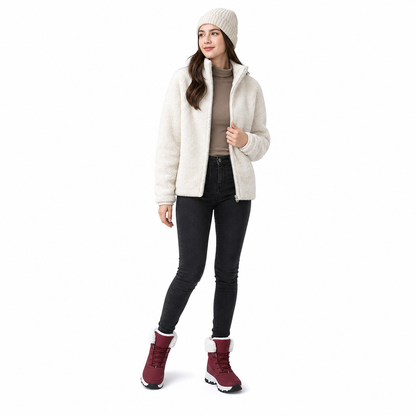 Botas de Neve de Inverno para Mulheres, Botas de Cano Médio Acolchoadas para Viagens ao Ar Livre, Tamanho Grande