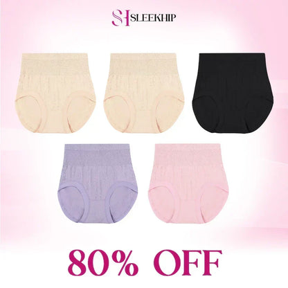 💞Cueca de cintura alta à prova de fugas, com controlo do abdómen e efeito empina-bumbum