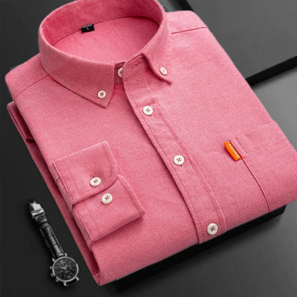 💥Compra 2 envío gratis💥Camisa de cuello abotonado oxford para hombre de alta calidad