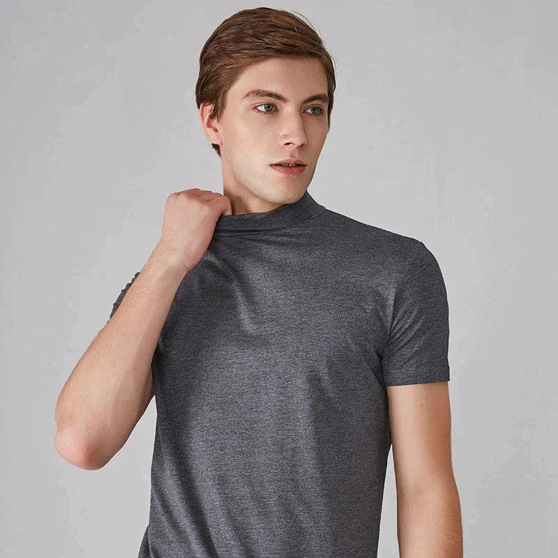 CAMISETA DE CUELLO ALTO SLIM FIT PARA HOMBRE🔥COMPRA 3 ENVÍO GRATIS🔥-6