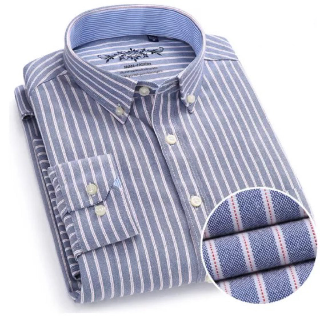 ✈Compre 2 y reciba el envío gratis🔥Camisa oxford de botones para hombre de alta calidad