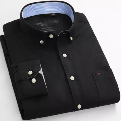 ✈Compre 2 y reciba el envío gratis🔥Camisa oxford de botones para hombre de alta calidad