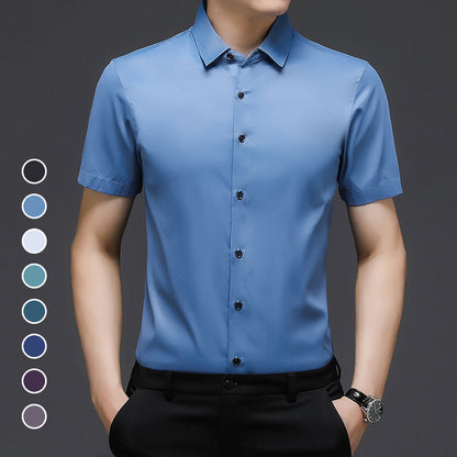 Camisa de Manga Corta Business Casual de Verano para Hombre