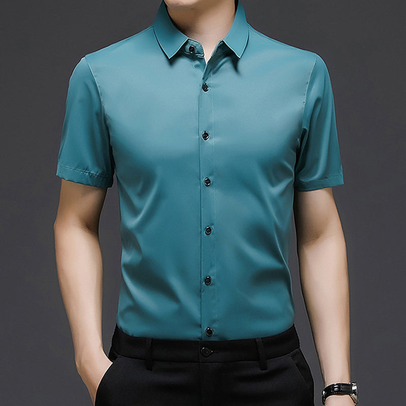 Camisa de Manga Corta Business Casual de Verano para Hombre