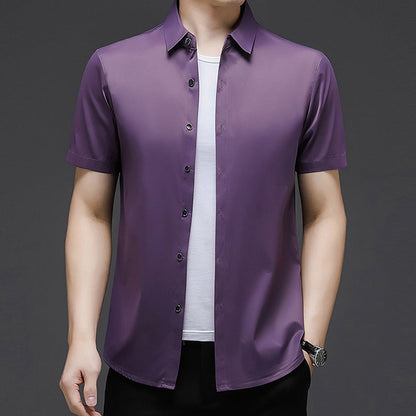 Camisa de Manga Corta Business Casual de Verano para Hombre