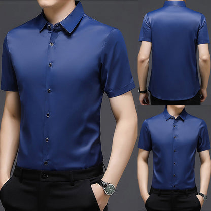 Camisa de Manga Corta Business Casual de Verano para Hombre