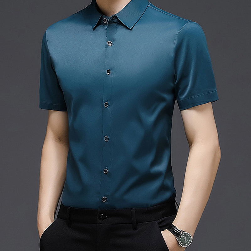 Camisa de Manga Corta Business Casual de Verano para Hombre