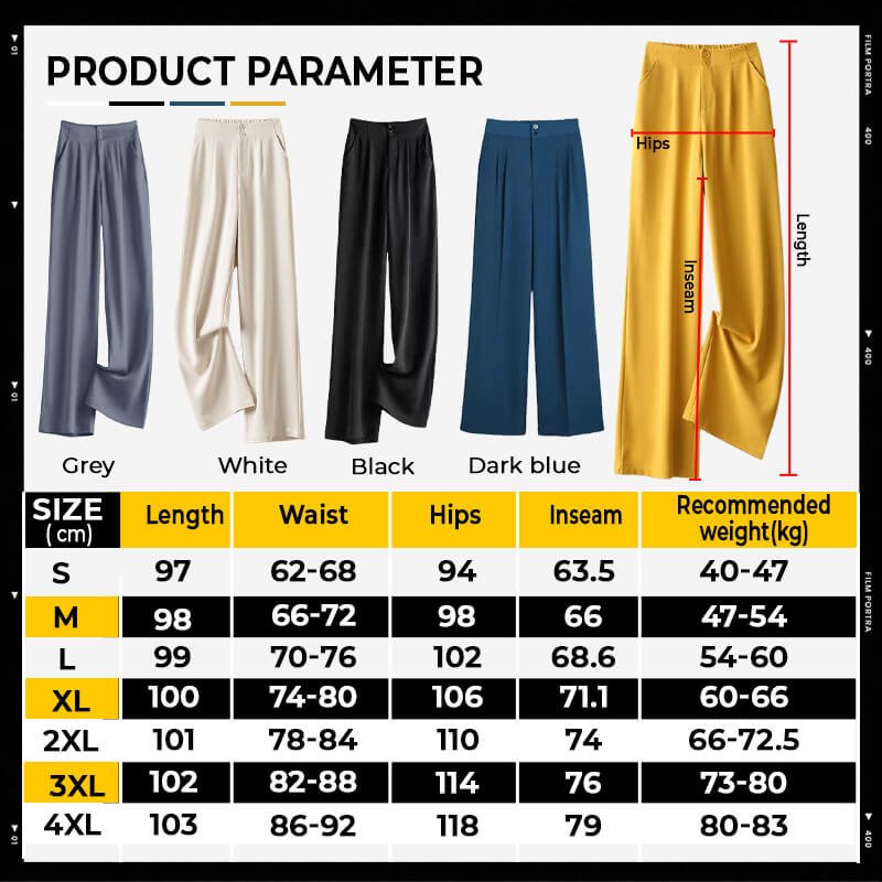 Pantalones informales de pierna ancha para mujer