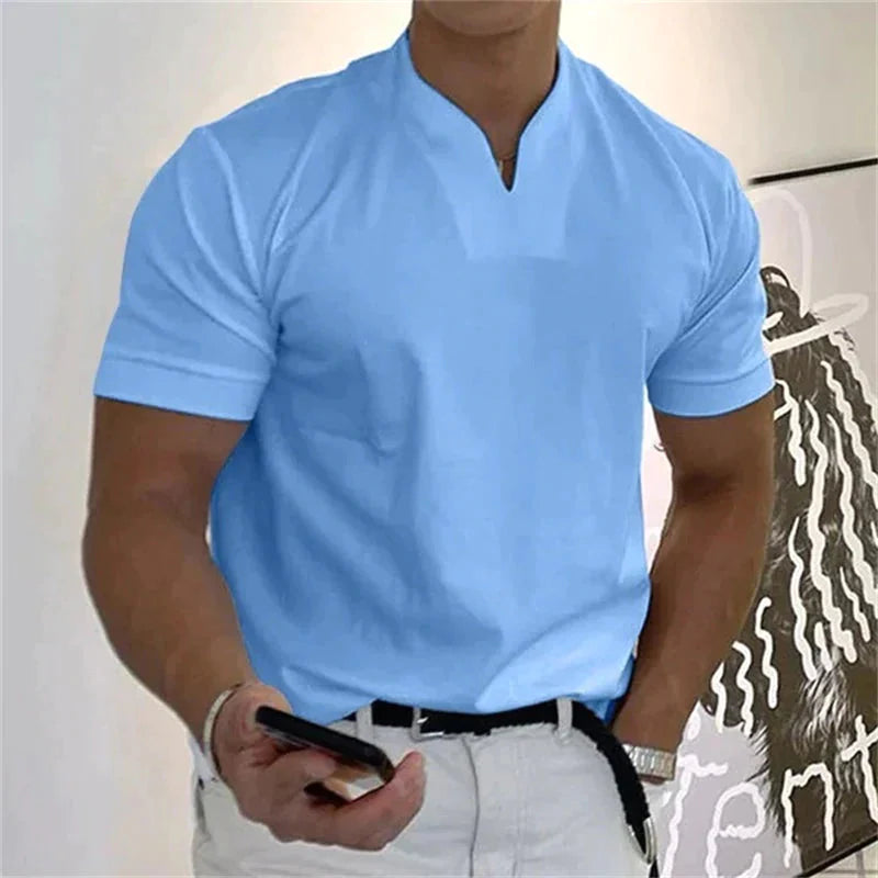 🔥2022 Venta caliente🔥Camiseta de fitness de manga corta de negocios para caballeros de hombre-6