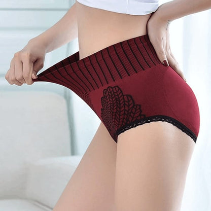 🎁 2023-Navidad Hot Sale🎁 Nueva bragas de encaje de las mujeres ropa interior de cintura alta