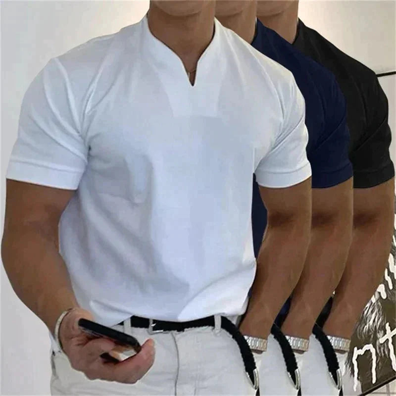 🔥2022 Venta caliente🔥Camiseta de fitness de manga corta de negocios para caballeros de hombre-8