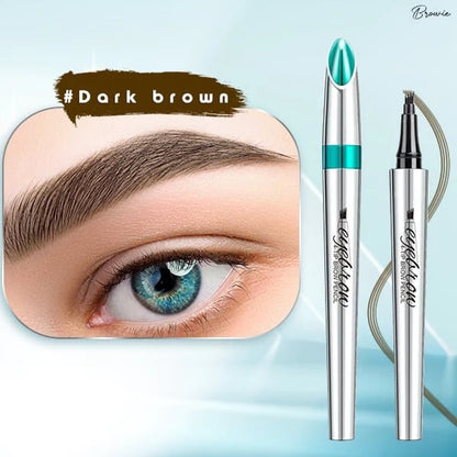 Lápiz de cejas 3D Waterproof Microblading 4 Fork Tip Tattoo Pencil