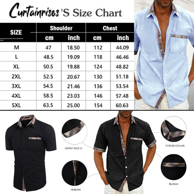 Camisa transpirable informal de verano para hombre.