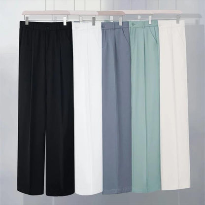 Pantalones rectos suaves y transpirables