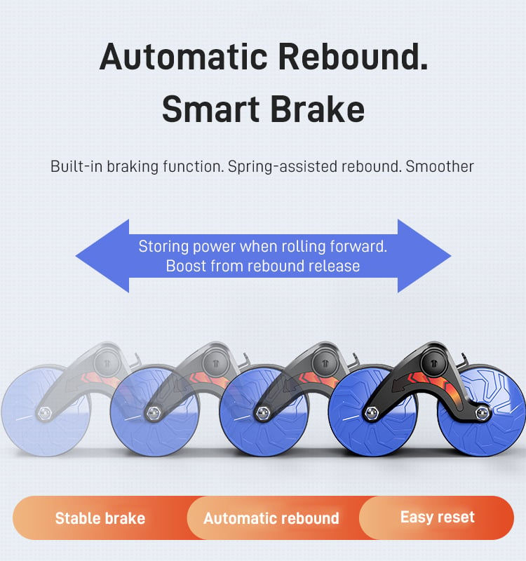 Automatic rebound abdominal wheel