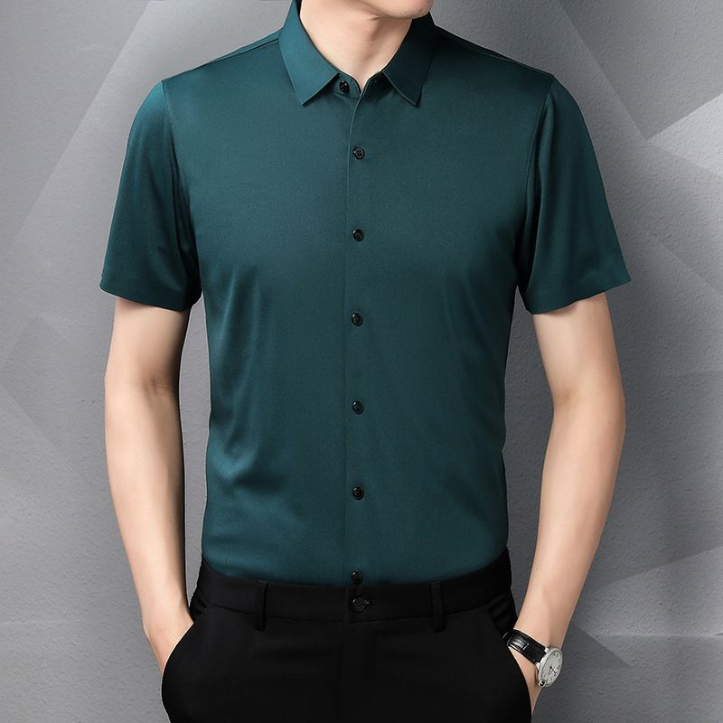 Camisa de manga corta de seda de hielo para hombre (compra 2 envío gratis)