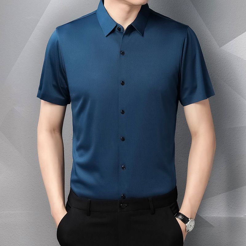 Camisa de manga corta de seda de hielo para hombre (compra 2 envío gratis)