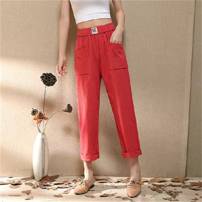 👋Pantalones Harem rectos sueltos de moda para mujer👋（😍Oferta de ropa de muje😍）