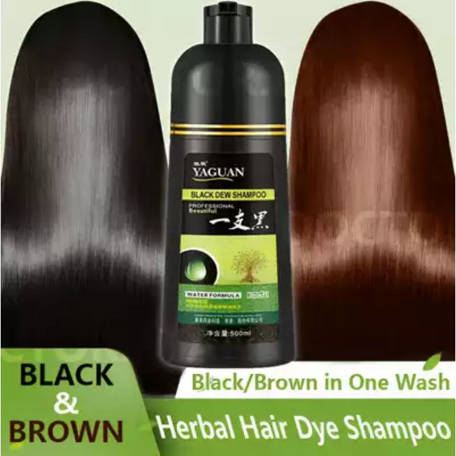 🔥Último día con un 50% de descuento 🔥Champú Yaguan Herbal Rocío Negro-Coloración saludable del cabello