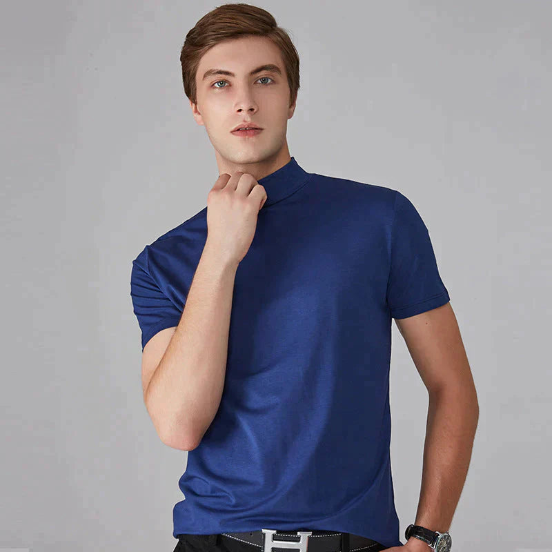 CAMISETA DE CUELLO ALTO SLIM FIT PARA HOMBRE🔥COMPRA 3 ENVÍO GRATIS🔥-9