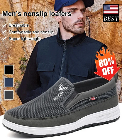 Mocasines de tela antideslizantes para hombre