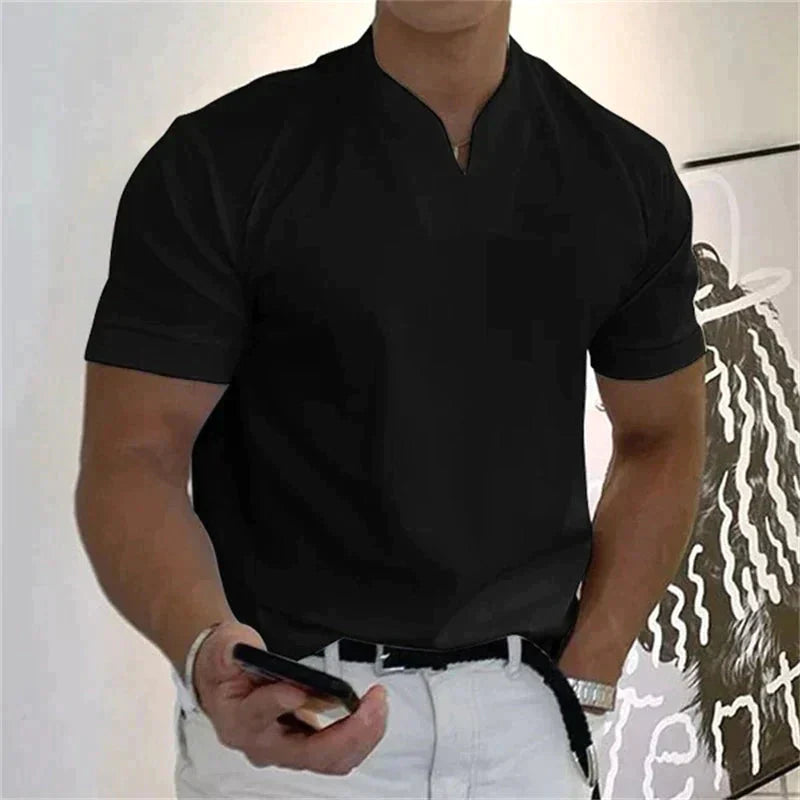 🔥2022 Venta caliente🔥Camiseta de fitness de manga corta de negocios para caballeros de hombre-2