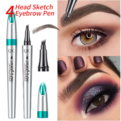 Lápiz de cejas 3D Waterproof Microblading 4 Fork Tip Tattoo Pencil