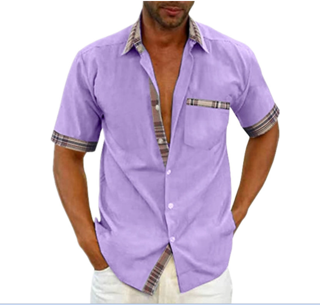 Camisa transpirable informal de verano para hombre.