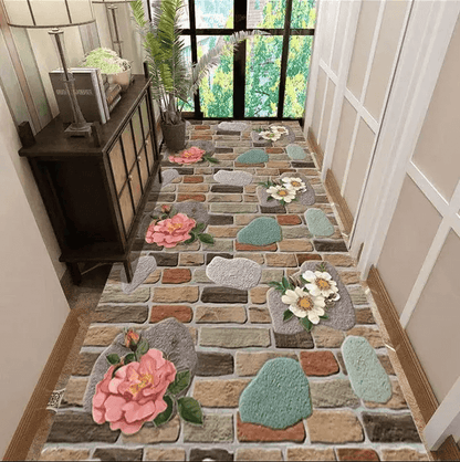 🔥【tiempo ilimitado 50% de descuento】Alfombrilla 3D recortable Floral Floor