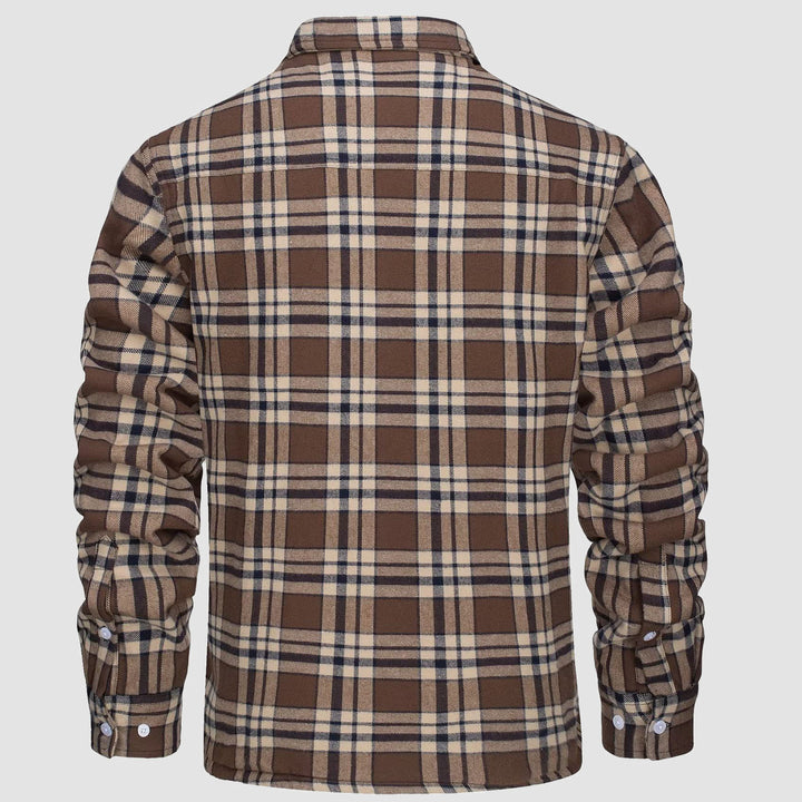 🔥Liquidación de verano - 50% DE DESCUENTO🔥Hombres Sherpa Camisa Forro Polar Chaqueta de franela con 3 bolsillos Casual Plaid Button Down Abrigo de invierno