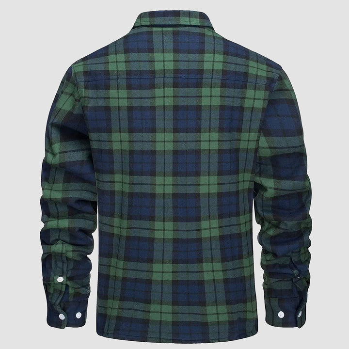 🔥Liquidación de verano - 50% DE DESCUENTO🔥Hombres Sherpa Camisa Forro Polar Chaqueta de franela con 3 bolsillos Casual Plaid Button Down Abrigo de invierno