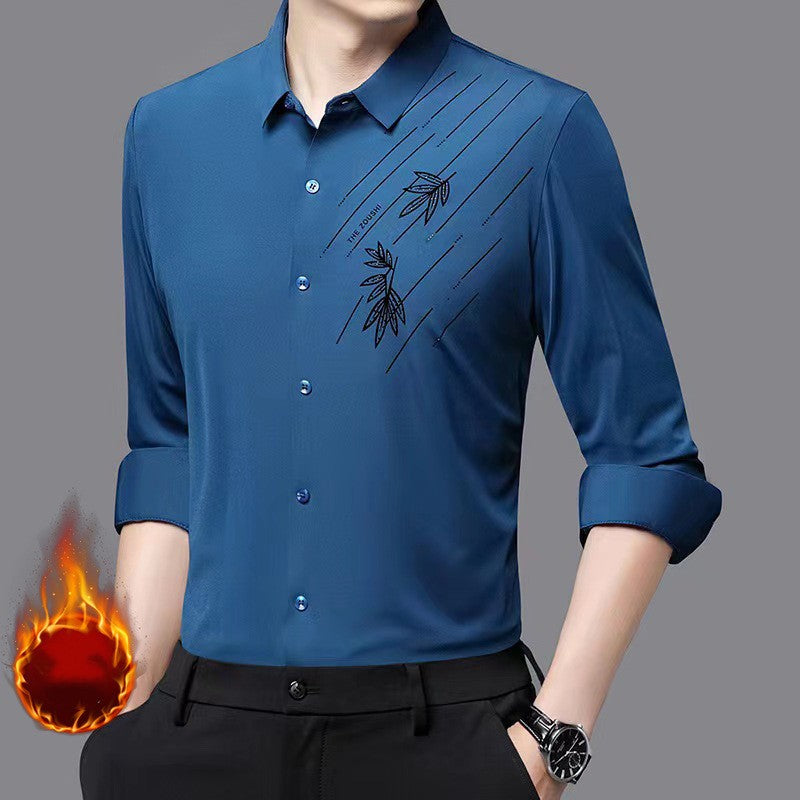 [Regalo para hombre] Camisa de manga larga para hombre, invierno, gruesa y cálida