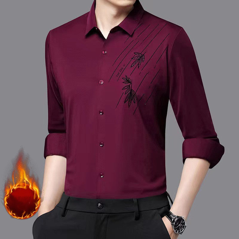 [Regalo para hombre] Camisa de manga larga para hombre, invierno, gruesa y cálida